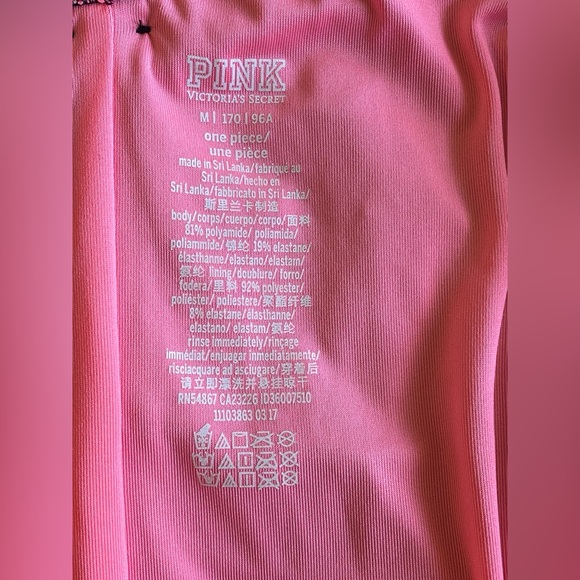 PINK Victoria's Secret Black Halter One Piece Bathing Suit Med - Picture 5 of 7